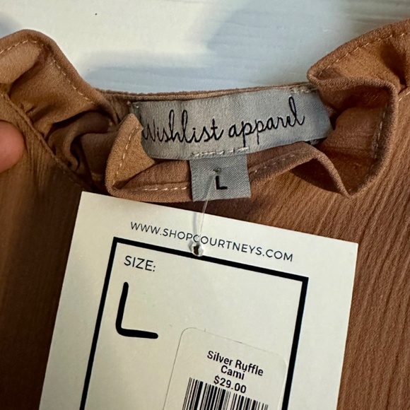 Tan Ruffle Camisole - Picture 3 of 3